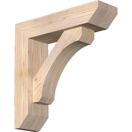 Ekena Millwork Legacy Slat Smooth Bracket w/ Offset Brace, Douglas Fir, 5 1/2"W x 20"D x 20"H BKT0604X20X20LEC06SDF